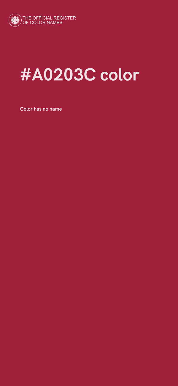 #A0203C color image