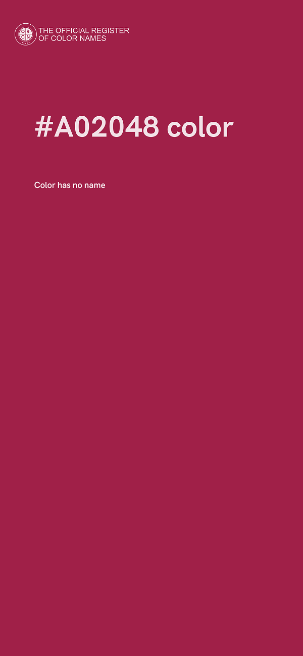 #A02048 color image