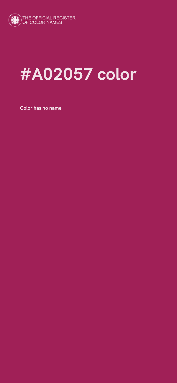 #A02057 color image