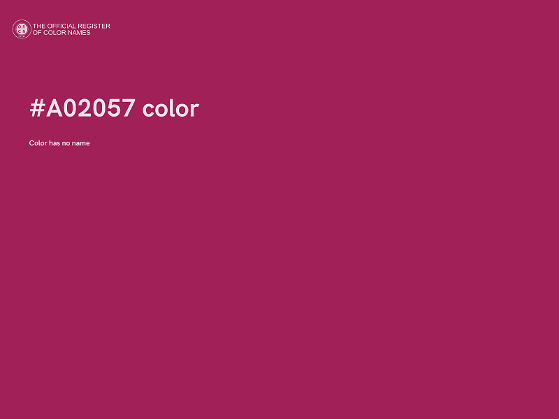 #A02057 color image