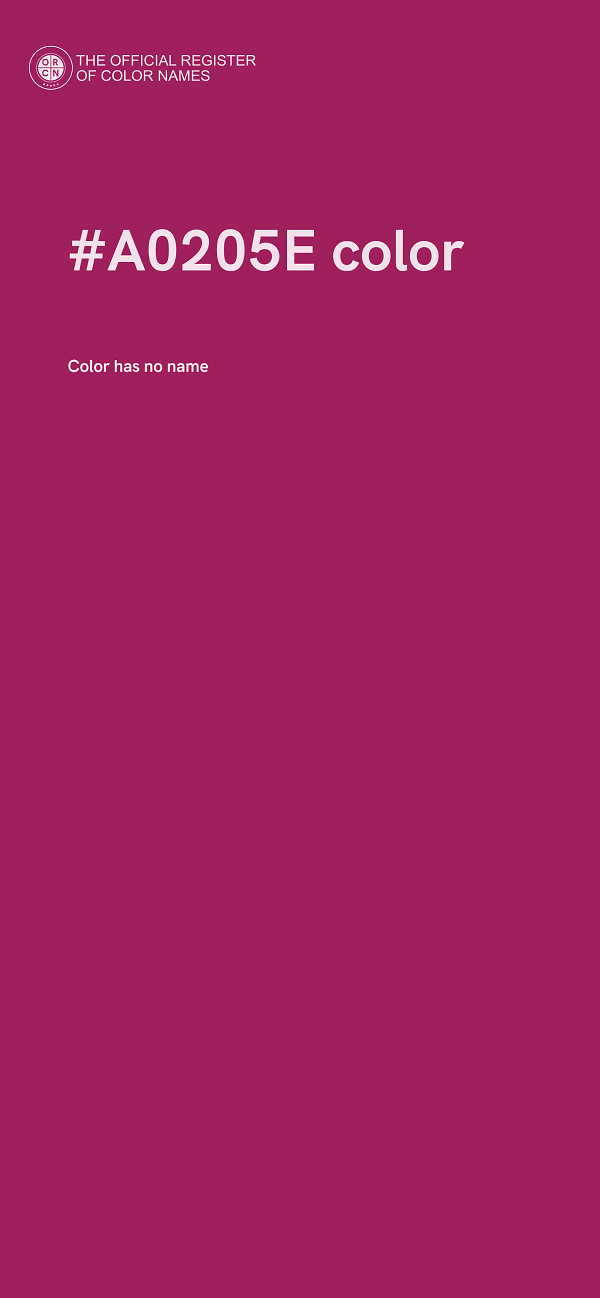 #A0205E color image