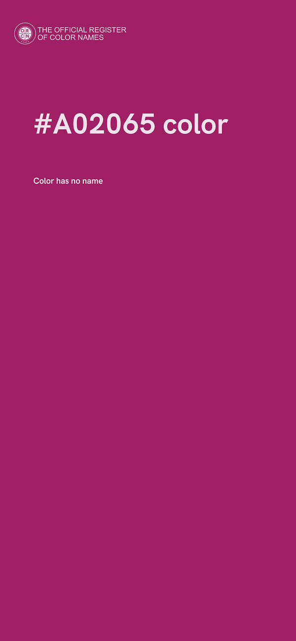 #A02065 color image