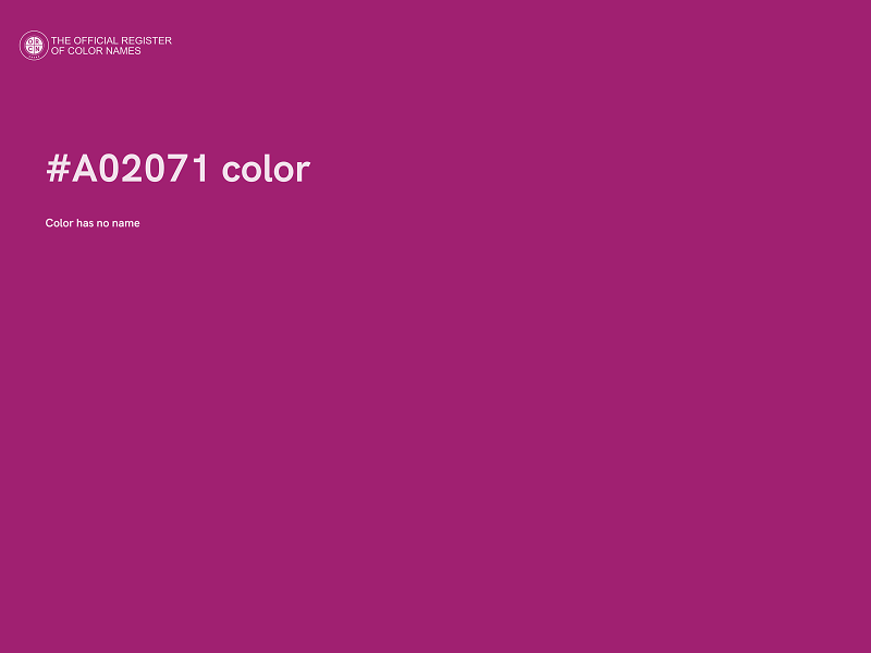 #A02071 color image