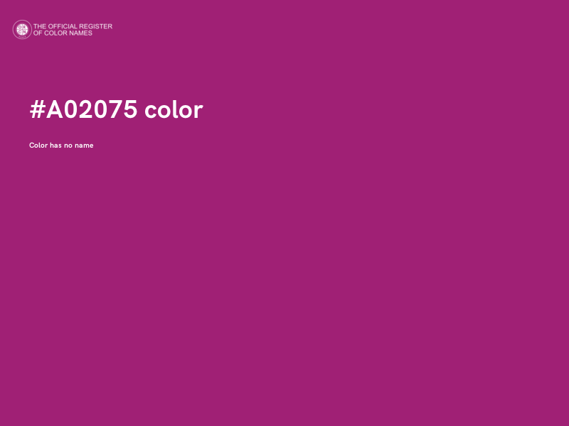 #A02075 color image