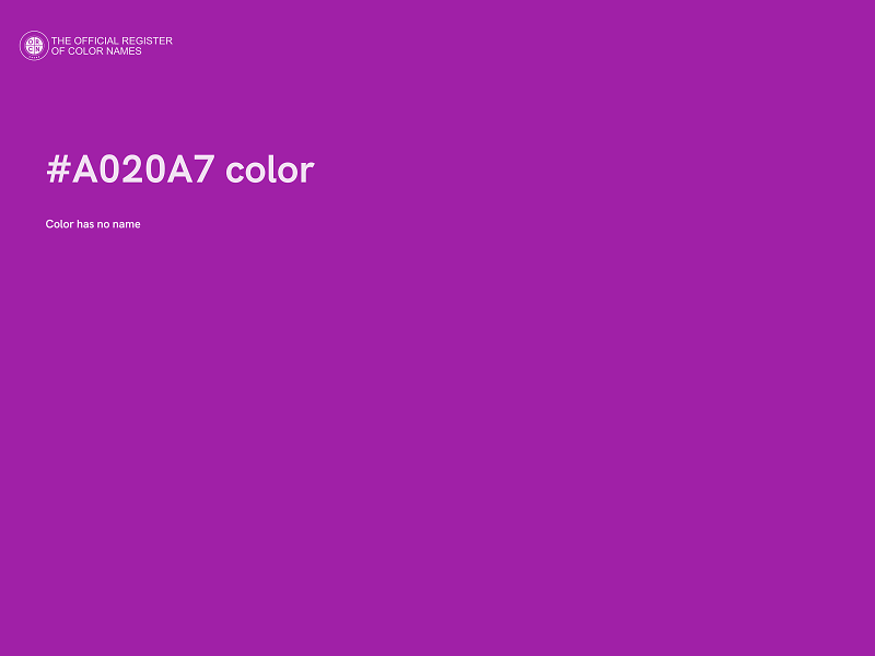 #A020A7 color image