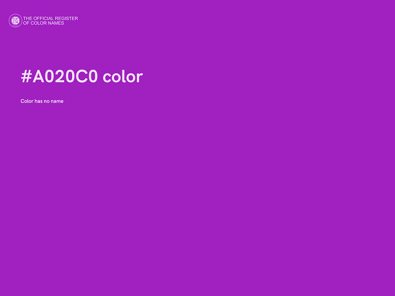 #A020C0 color image