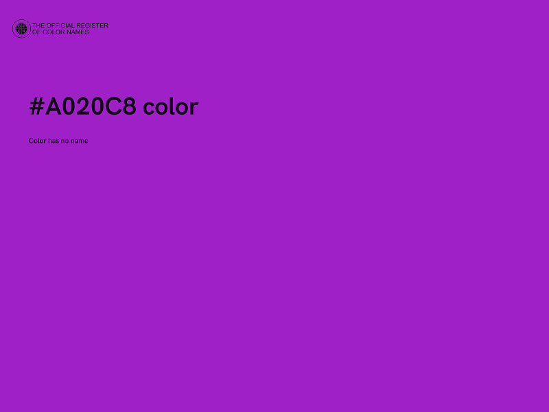 #A020C8 color image