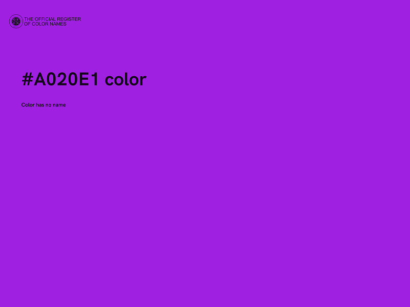 #A020E1 color image