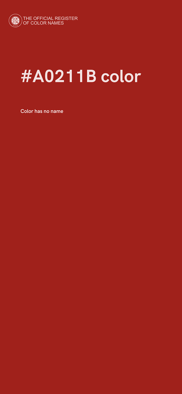 #A0211B color image