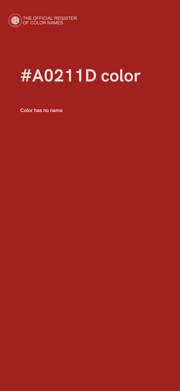 #A0211D color image