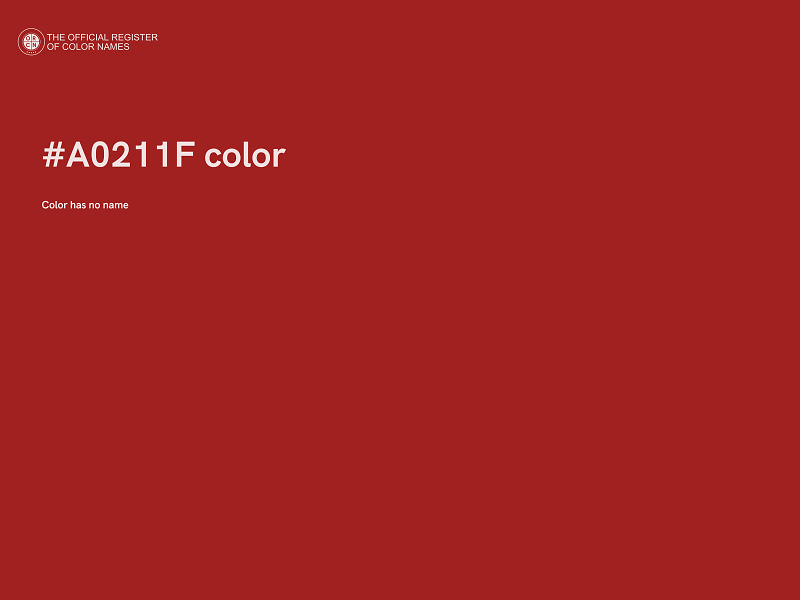 #A0211F color image
