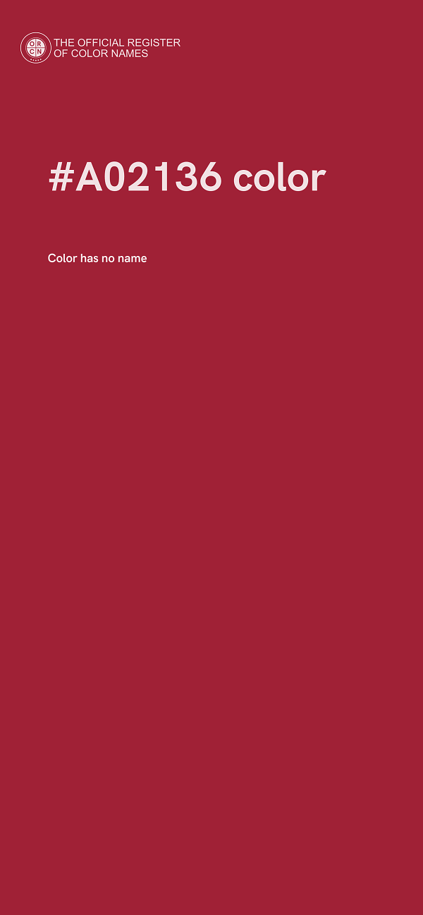 #A02136 color image