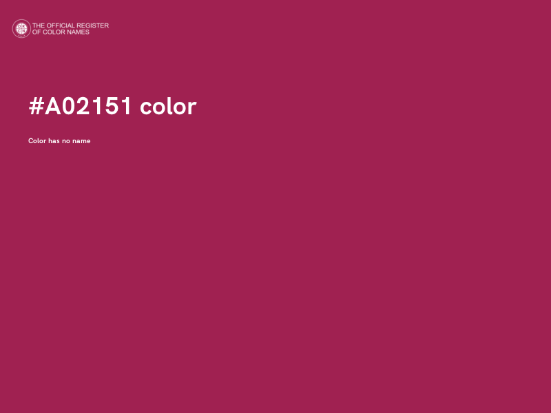 #A02151 color image