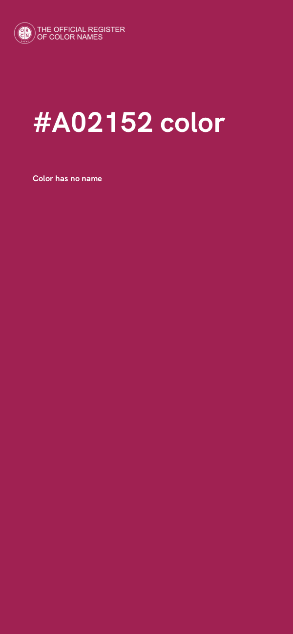 #A02152 color image
