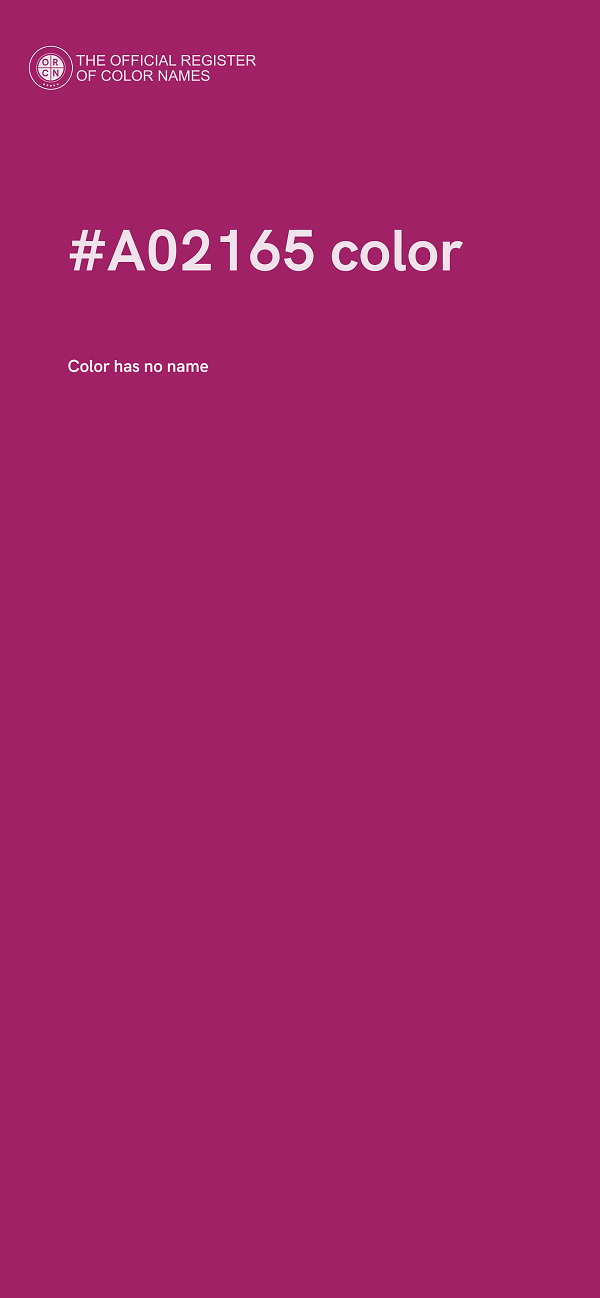 #A02165 color image