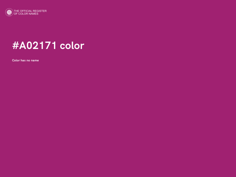 #A02171 color image