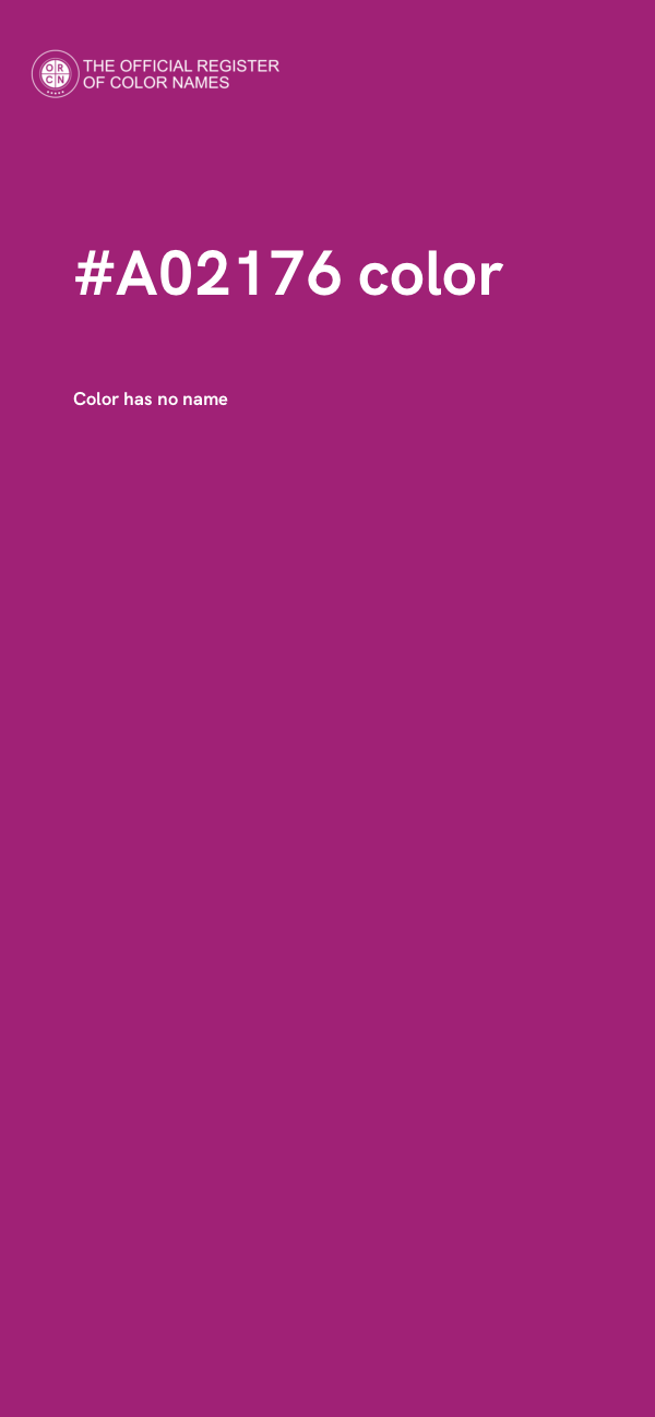 #A02176 color image