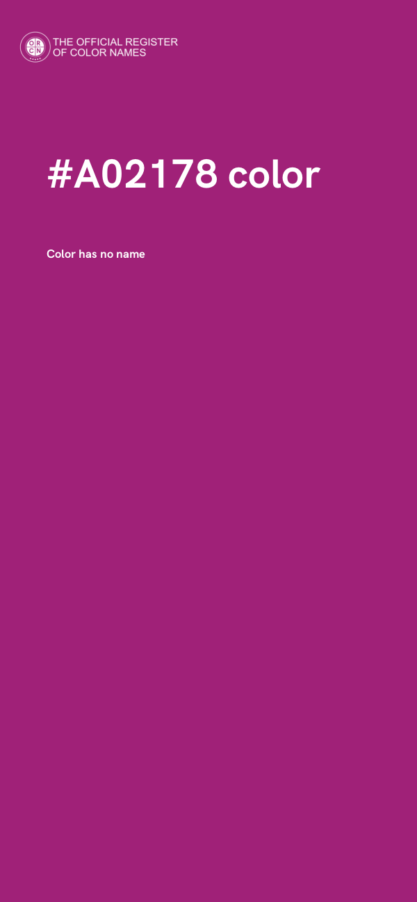 #A02178 color image
