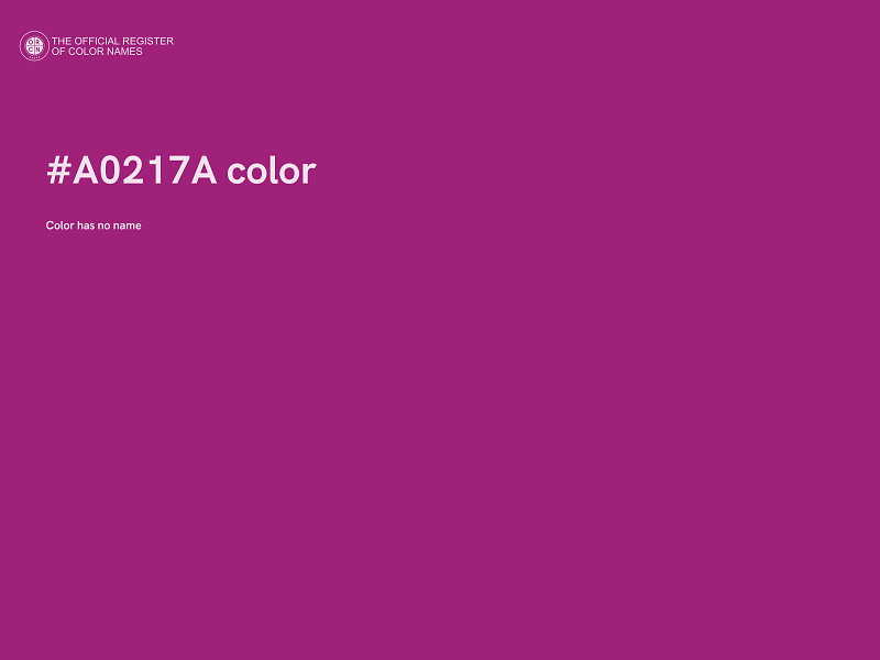 #A0217A color image