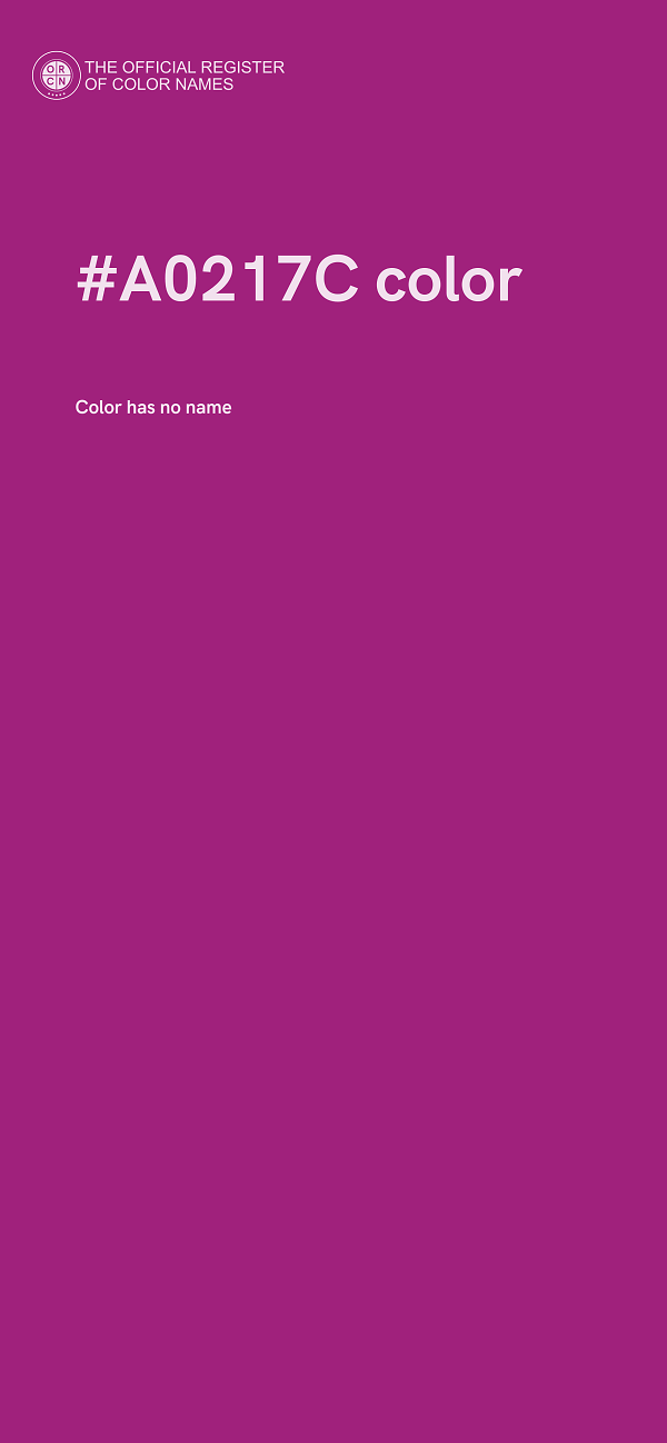 #A0217C color image