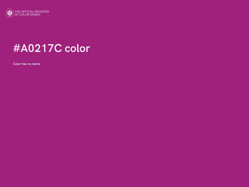 #A0217C color image