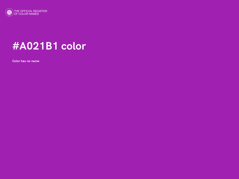 #A021B1 color image