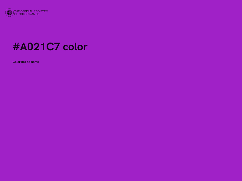 #A021C7 color image