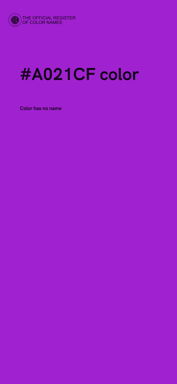 #A021CF color image