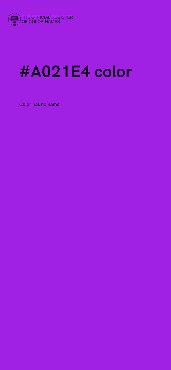 #A021E4 color image