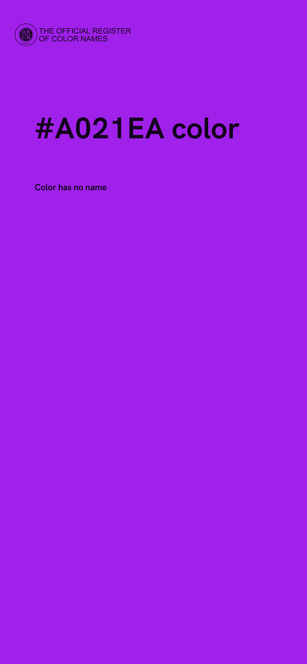 #A021EA color image