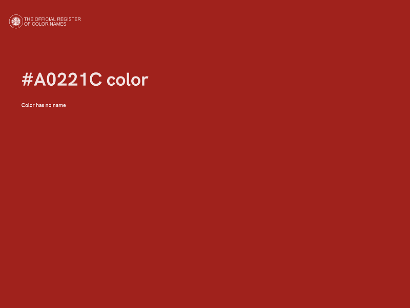 #A0221C color image