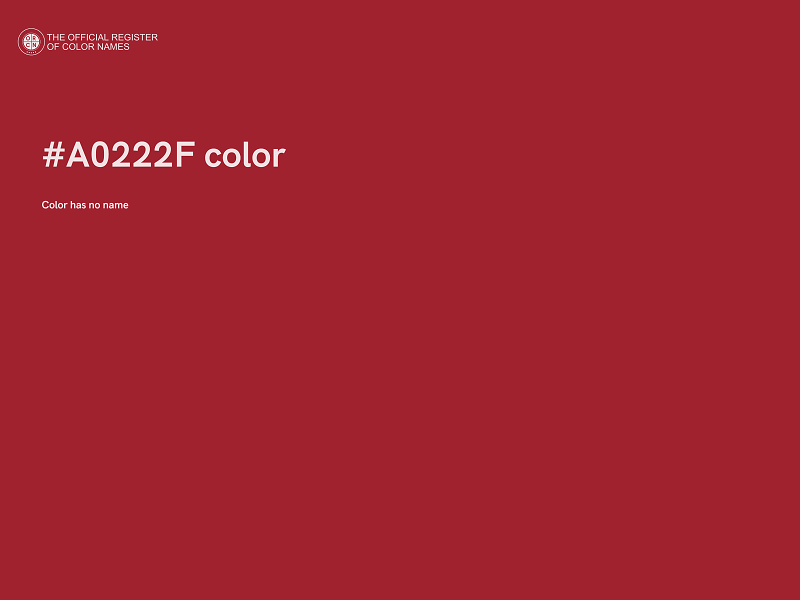 #A0222F color image