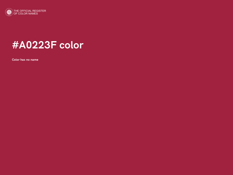 #A0223F color image
