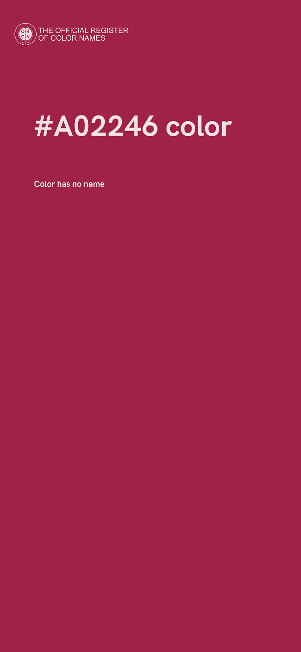 #A02246 color image