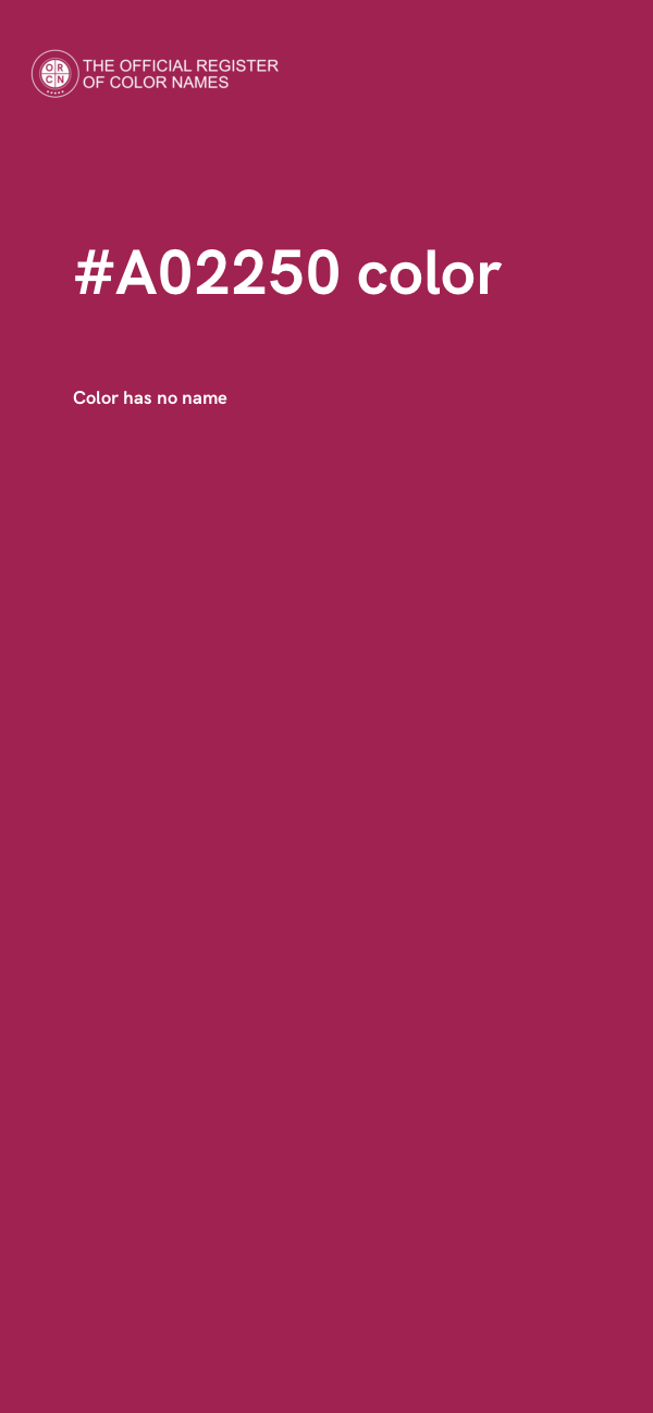 #A02250 color image