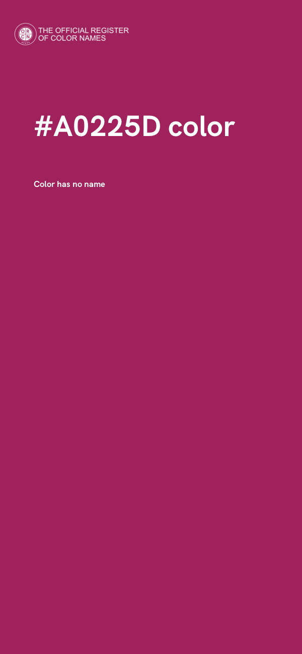 #A0225D color image