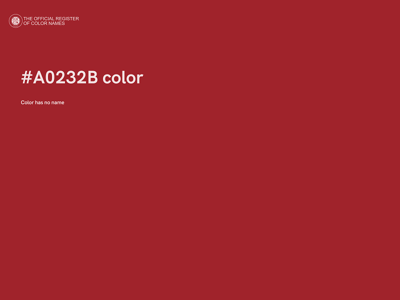 #A0232B color image