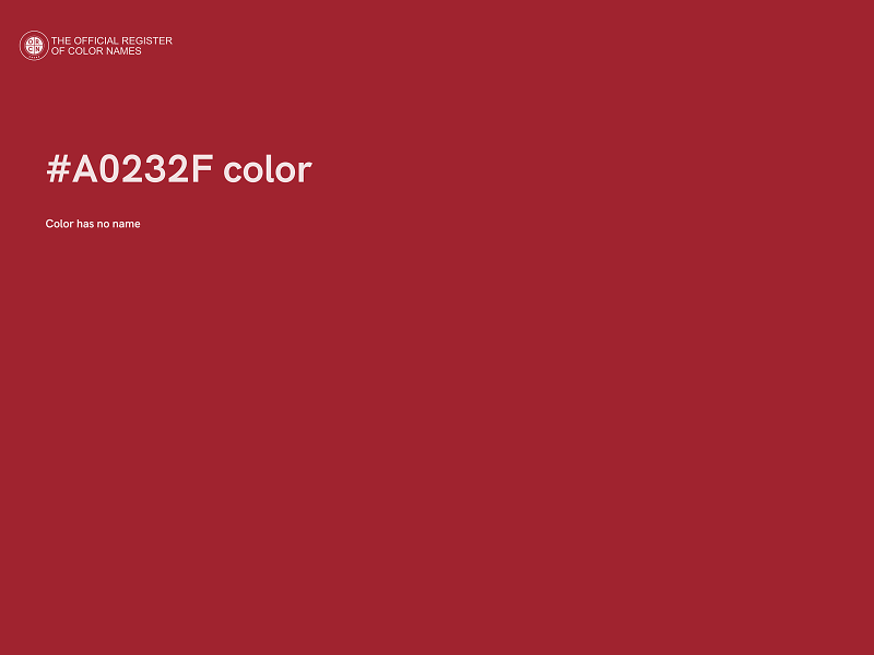 #A0232F color image