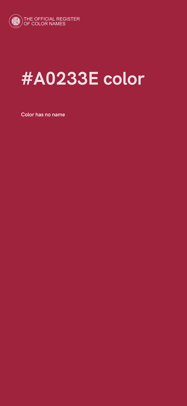 #A0233E color image