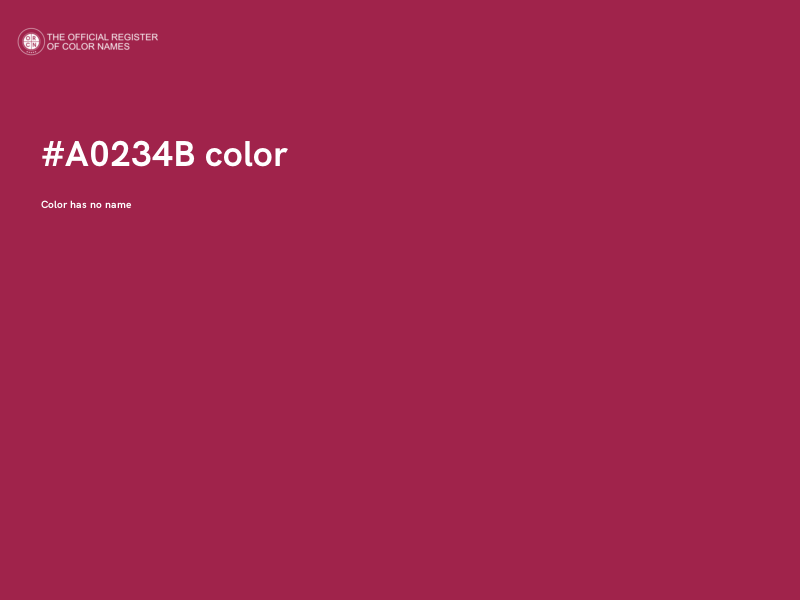 #A0234B color image
