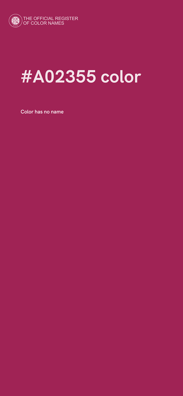 #A02355 color image