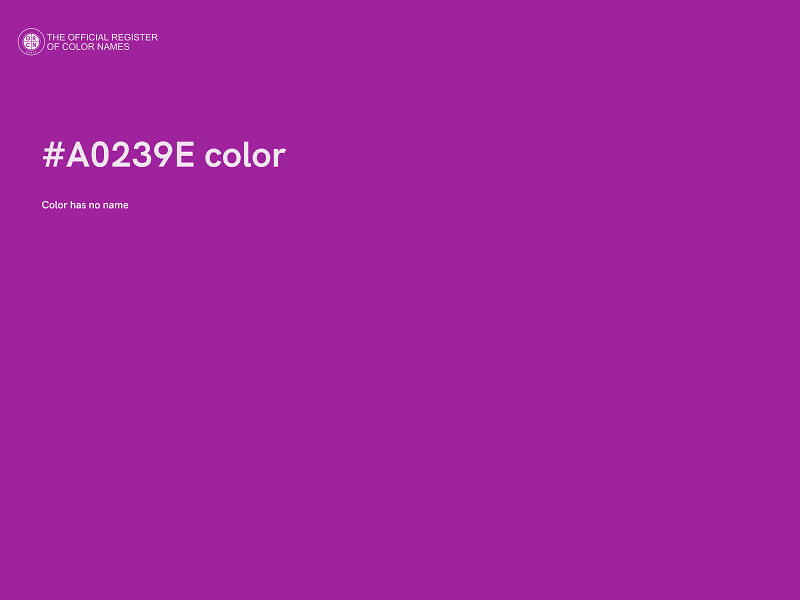 #A0239E color image