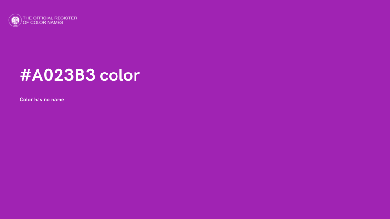 #A023B3 color image