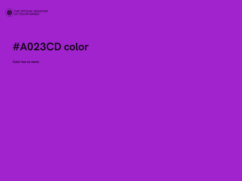 #A023CD color image