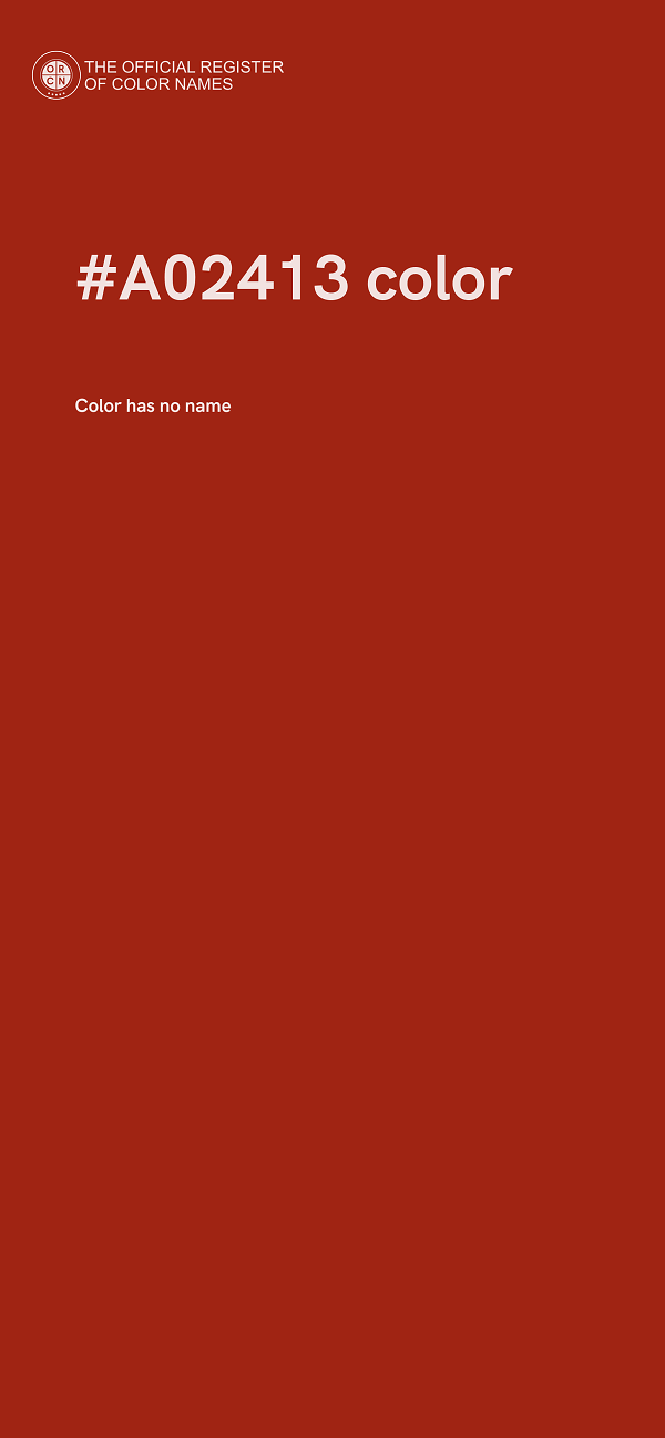 #A02413 color image