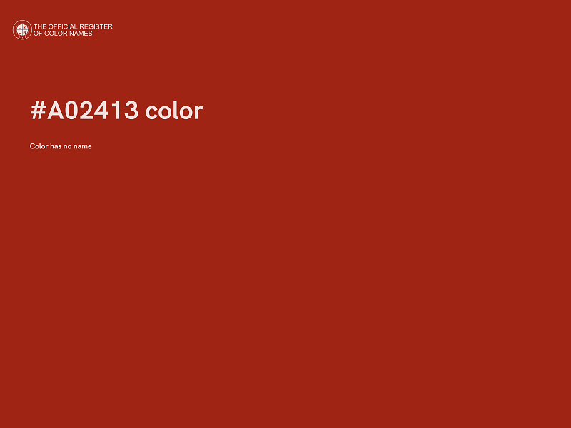 #A02413 color image