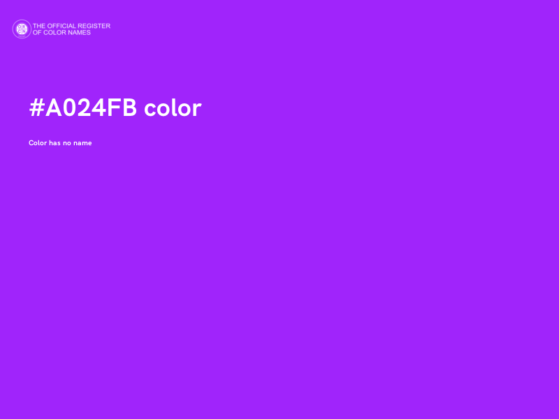 #A024FB color image