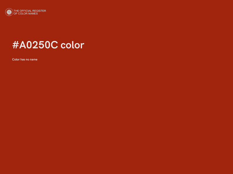 #A0250C color image