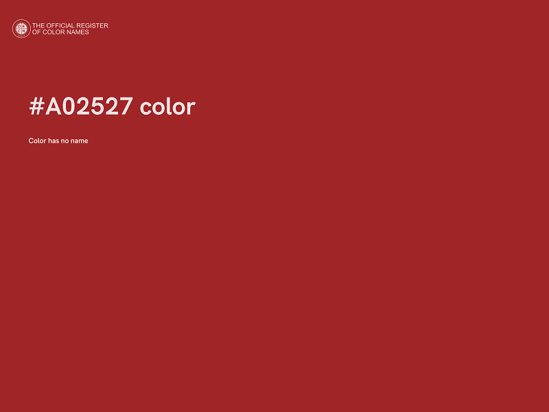 #A02527 color image