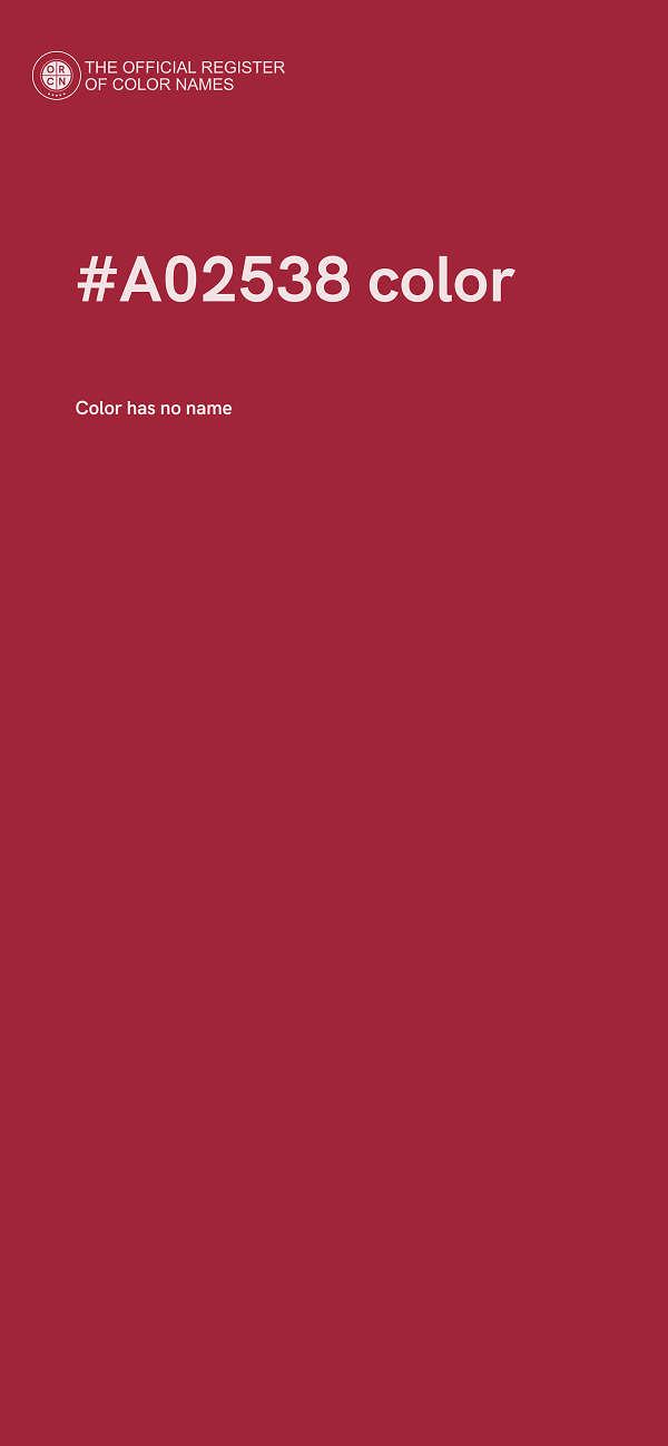 #A02538 color image